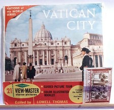 Vatican City 3-reel Set B178 - Sawyers S6b ed. A View-Master Packet with Stamp