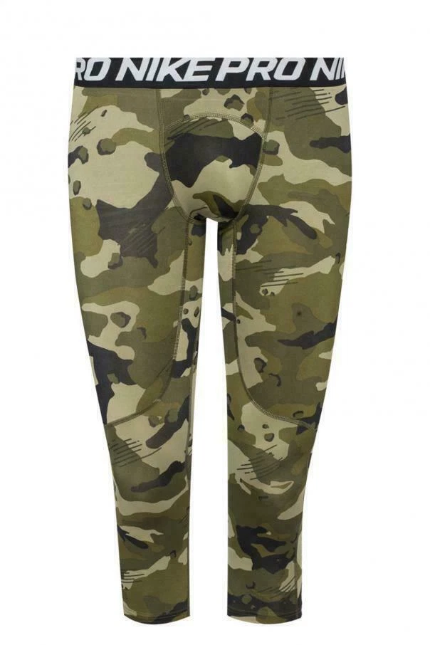 Men's Nike Pro Green/Black/Camo 3/4 Training Tights Pants [AQ1197-395/Sizes]
