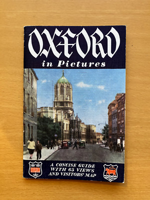 Oxford in Pictures, booklet von Maxwell Fraser, mit city map, vintage