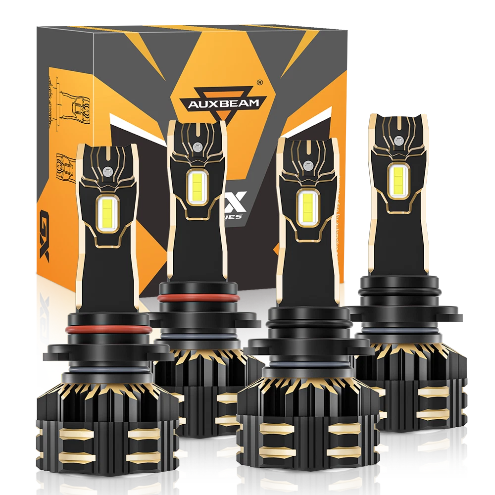 AUXBEAM Combo LED Headlight Bulbs Kit 9005 9006 High Low Beam Super Bright White