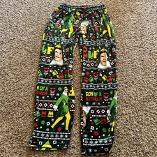 Elf Son Of A Nutcracker Pajama Pants Men's Size Medium Green 100 Polyester