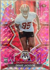 2022 Panini Prizm Pink Mosaic #394 - Drake Jackson - Rookie - 49ers Card