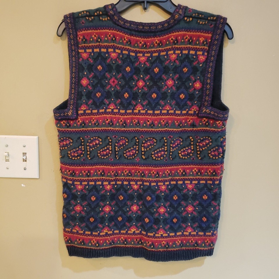 90s Cottagecore Granola Knit Sweater Vest eBay