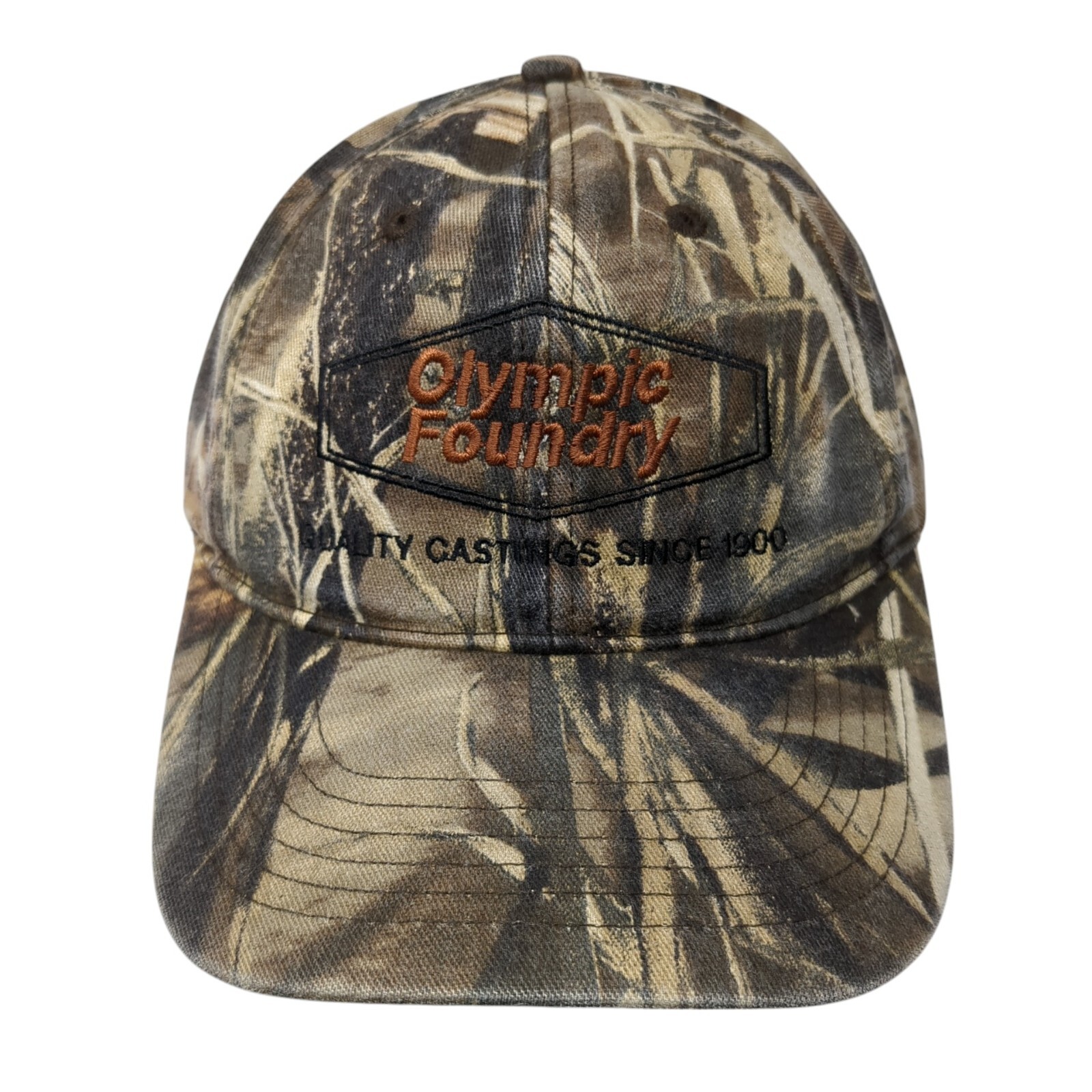 Olympic Foundry Snapback Hat Camouflage One Size Adjustable Embroidered 6 Panel