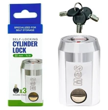 *NEW* Moving and Storage SELF-LOCKING CYLINDER LOCK 3 Keys Included