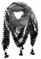 Black Arafat Desert Scarf / Big Shoulder Rumaal Scarf / Neckerchief Muslim Scarf