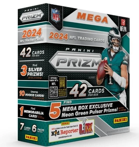 2024 Panini Prizm Football Trading Card Factory Sealed Mega Box