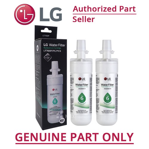2 x Genuine OEM LG LT700P ADQ36006101 Ice & Water Fridge Filter - 第 1/12 張圖片