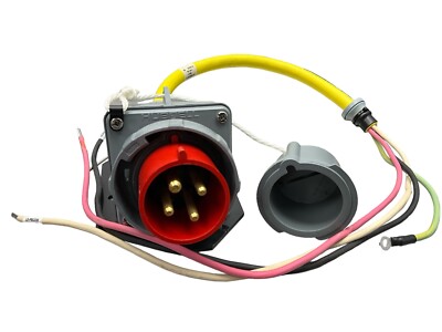Hubbell HBL430B7W Lec Pin And Sleeve Inlet 30Amp 480Vac Red