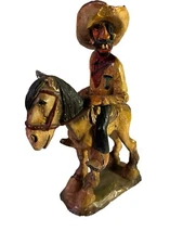 VTG H.S Andy Anderson Cowboy on Horseback Chalkware Sculpture-VERY RARE READ