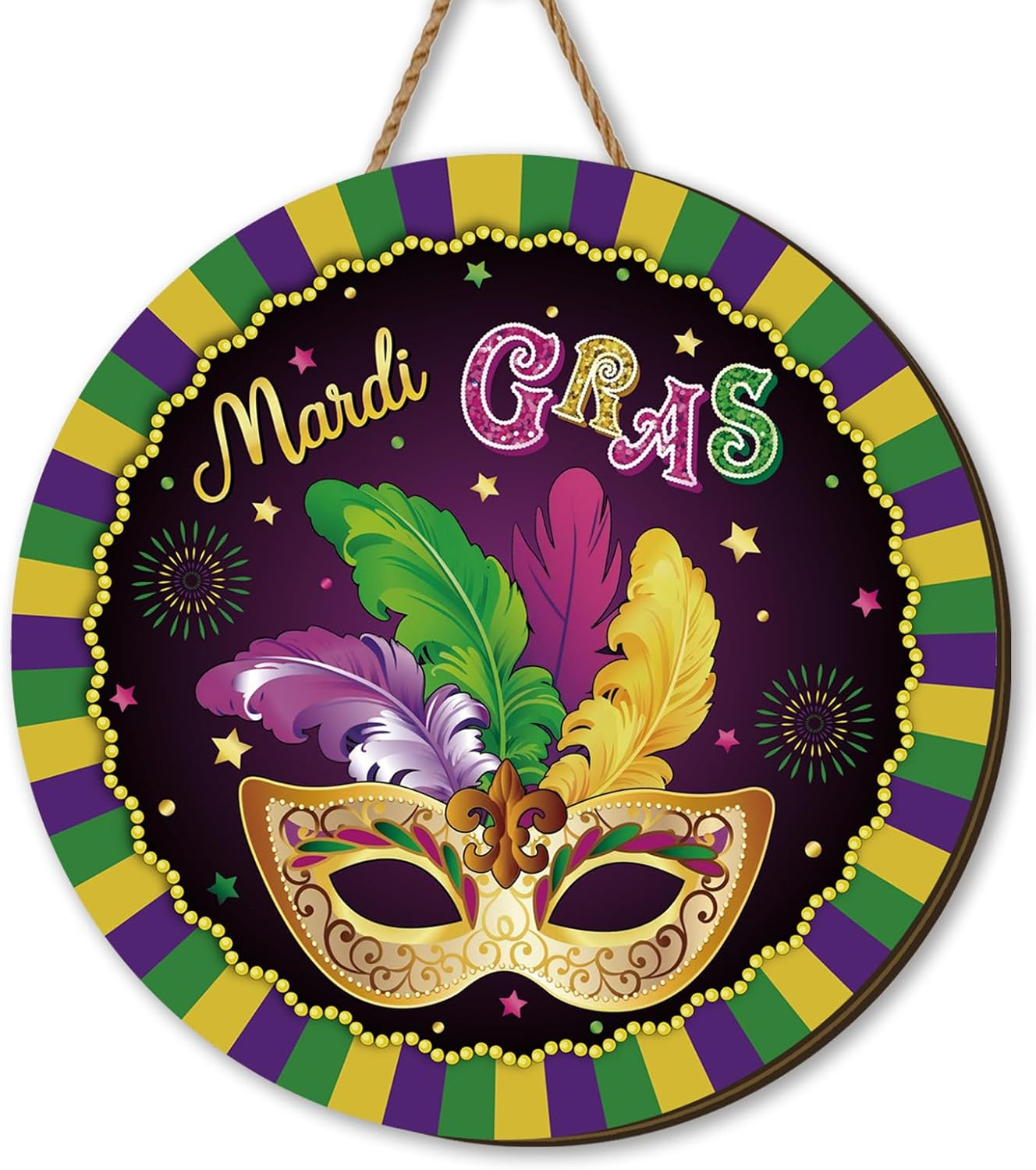 Mardi Gras Decorations New Orleans Brazi Carnival Hanging Sign Fat Tuesday Door