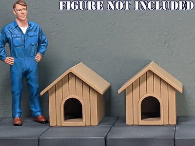 1/24 1/25 Scale Large Dog House - Diorama Accessory (G Scale, set of 2)