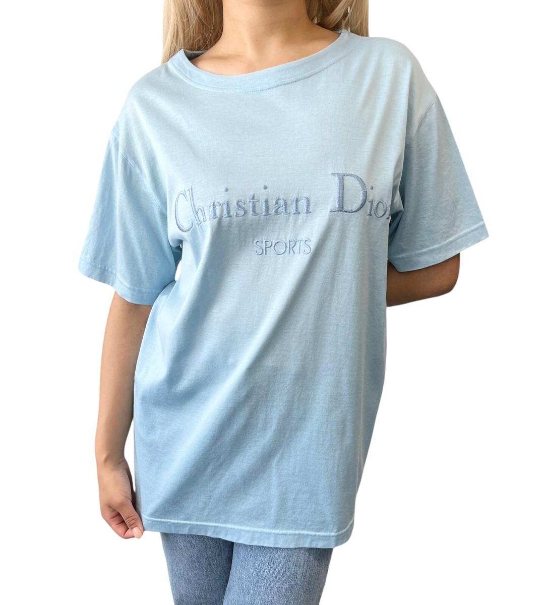 Christian Dior Sports Vintage Big Logo T-shirt #M Top Light
