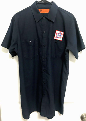 BIG RED SODA Men Employee Staff Delivery Driver S/S Button-Up Shirt L Dickies