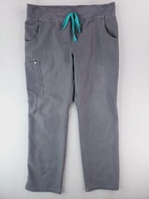Figs Scrub Pants Womens Large Tall Gray Kade Cargo Utility Bottoms Stretch Nurse
