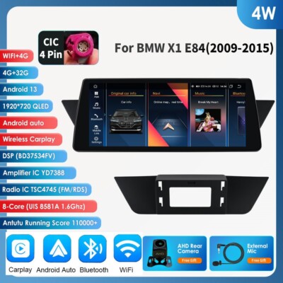 10.25''Android13 Car Stereo GPS Head Unit CarPlayFor BMW X1 E84 CIC 2009-2015 DSP