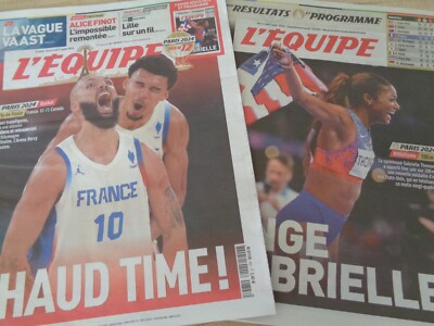  Journal L'Team Chaud Time Basketball Olympische Spiele Frankreich - Kanada Olympische Spiele 2024 ..