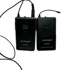 Lot of 2 MUSYSIC Wireless transmitter Microphone UHF Transmitter