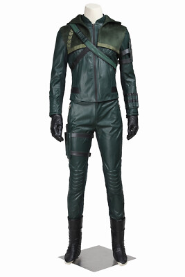 Green Arrow Oliver Queen Outfits Halloween Cosplay Costume Handmade