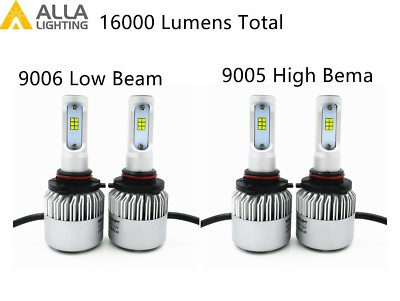 Alla Lighting LED High Low Beam Headlight Bulb Light Kit for LEXUS, Xenon White