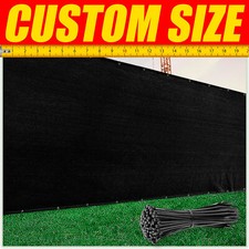 ColourTree Black 8 ft Tall Fence Privacy Wind Screen Mesh Windscreen Custom Size