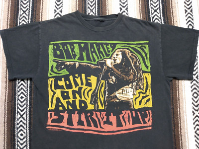 Bob Marley Stir it Up T Shirt Reggae Rasta vtg Zion Rootswear sz L Rock band tee