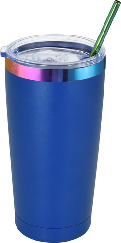 20Oz Tumbler with Lid and Straw,Stainless Steel Vacuum Insulated Mug,Double Wall