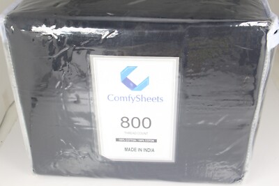 ComfySheets 800 TC 100% Egyptian Cotton CALIFORNIA KING Sheet Set BLACK U2C
