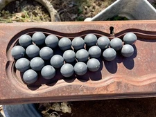 Slushy's Surfside Sea Glass Tumbled Marbles 25 LARGE Black Slag lot #zl