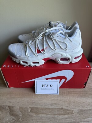 NIKE DAMEN AIR MAX PLUS LACE UTILITY WEISS, UK 4, FN3488-100, NEU.