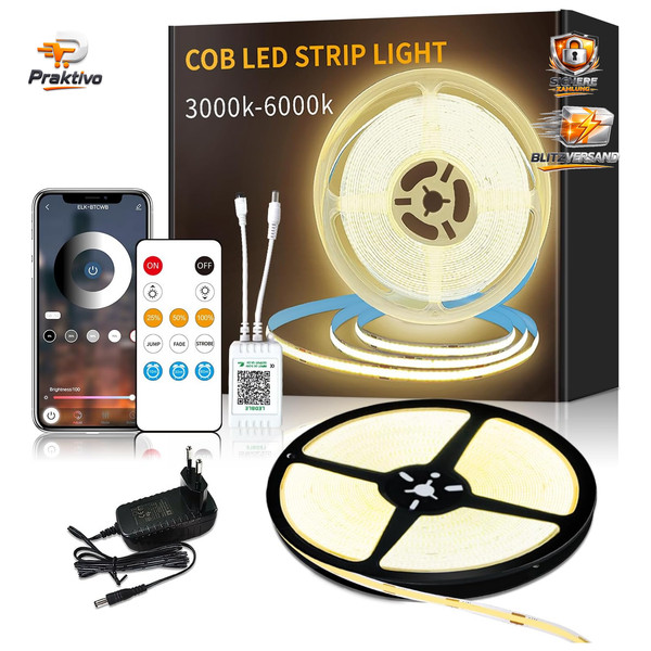 LED Strip 10M 3000K Warmweiß Dimmbar Mit APP Steuerung Und Fernbedienung-image
