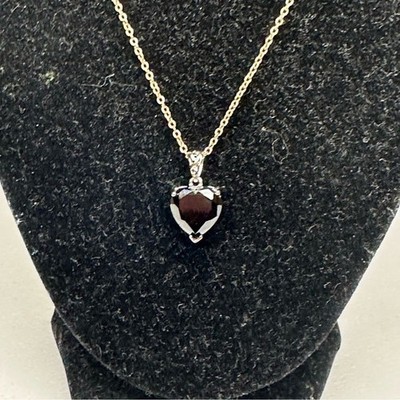 Heart Crystal Necklace with Gold Chain GUC Delicate Statement Necklace Gifting