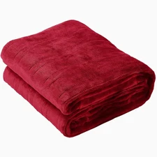 Tefici Electric Heated Blanket Throw, Super Cozy Soft 2-Layer Flannel 50 x 60