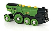 BRIO World Big Green Action Locomotive Battery Powered Train for Kids Age 33593