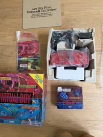 Nintendo Virtual Boy Video Game Console VUE-001 Red with 9 games + AC Adapter 