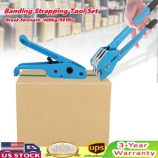 Pallet Tensioner Sealer Tool Packaging Strapping Banding Kit w/ Packing Belt