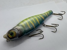 8” Bruce’s Tackle Box Green Tiger Walk The Dog Topwater Musky Lure