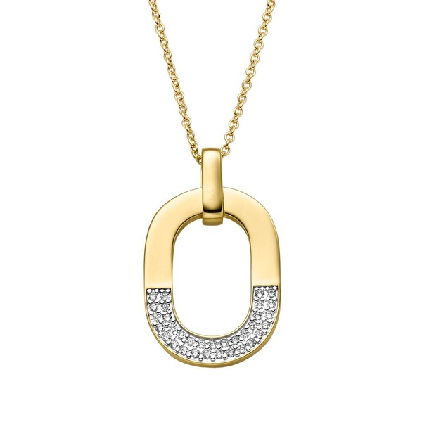 Viventy Halskette Mit AnhäNger Oval Zirkonia Silber Vergoldet 789162-image