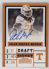 2017 Panini Contenders Draft Picks Ticket Blue Foil Jalen Reeves-Maybin Auto no9