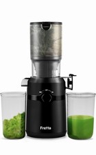Fretta Cold Press Juicer Machines, Self-Feeding with 108mm&1.0L Chute - Black