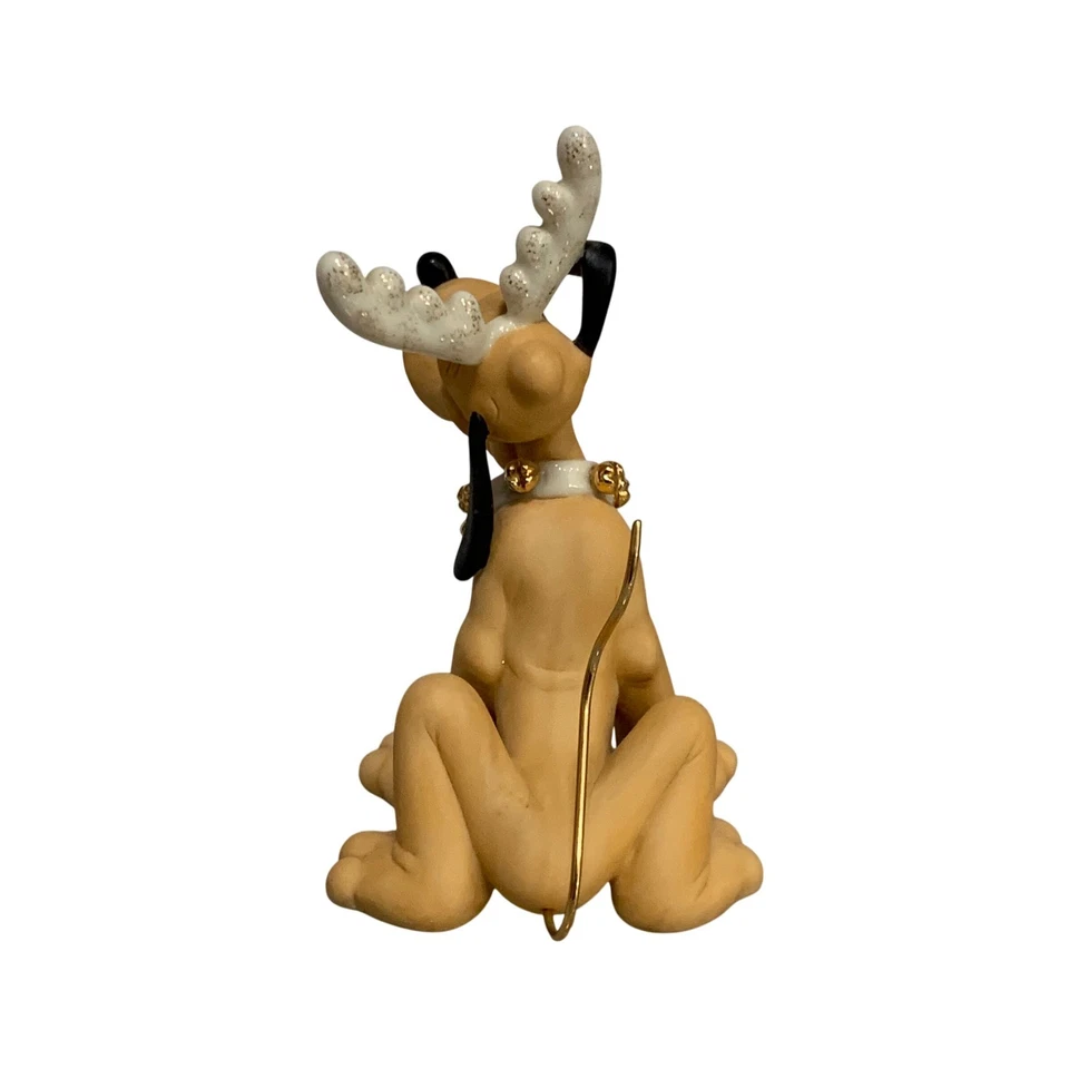 Lenox Disney Pluto игривый северный олень фигурка слоновой кости 24 карат золото Рождество - Изображение 4 из 4