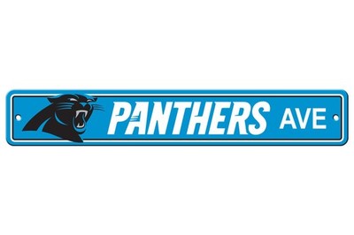 Fremont Die NFL Carolina Panthers Sign 4x24 Plastic Street Style