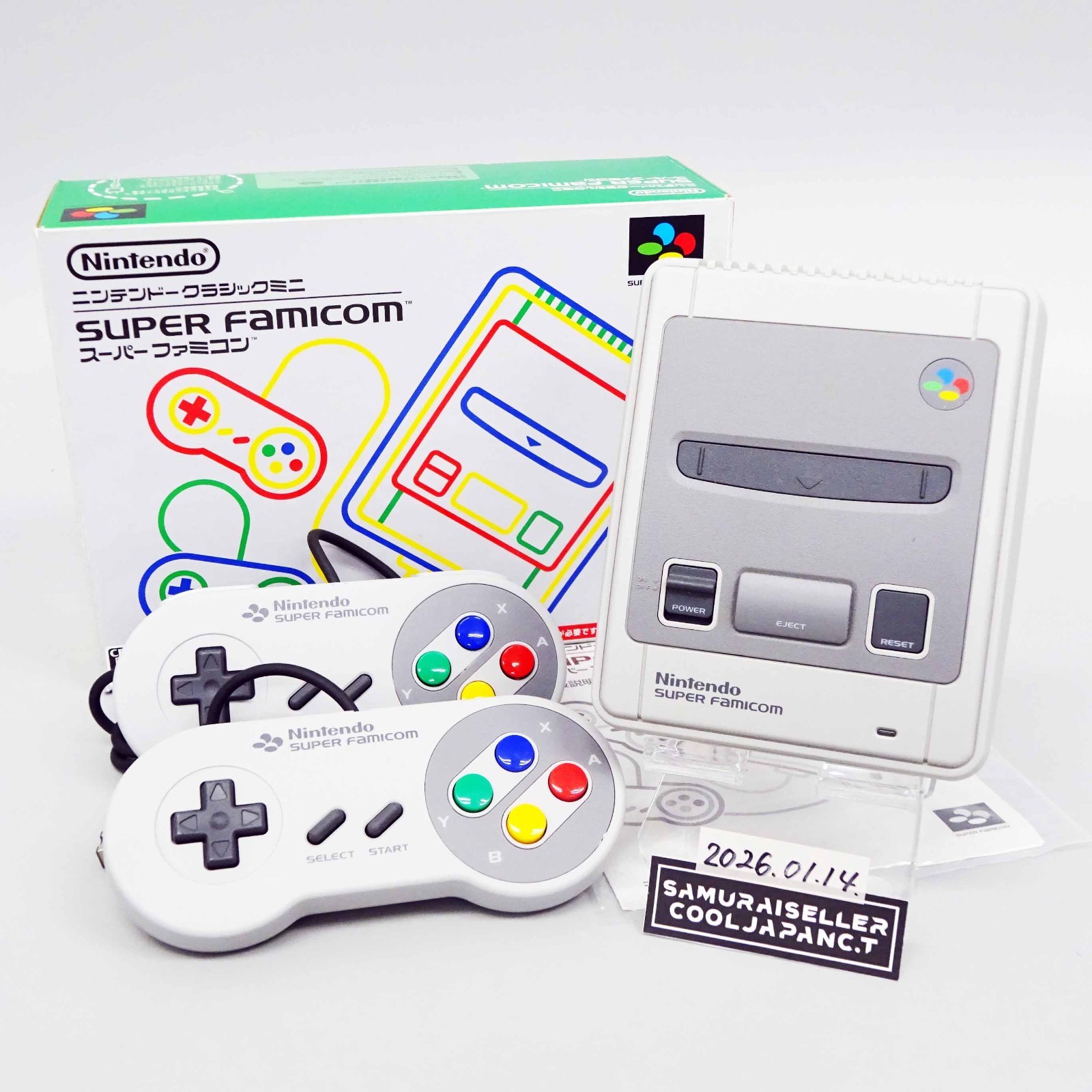 ConsolaNintendoClassicMiniSuperFamicomGrisSNESSFCProbadaEnCaja