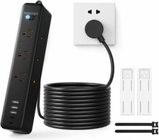 Surge Protector Power Strip with 9 Outlets and 5 USB Ports 2 USB C , Extension