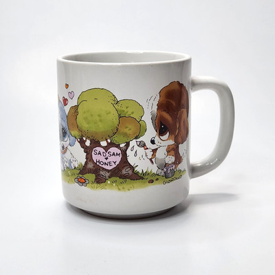 1981 Applause Sad Sam & Honey ''Forever Yours'' Ceramic Mug