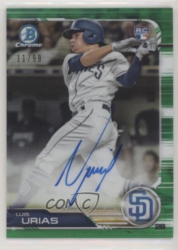 Luis Urias [Green Refractor] #CRA-LU 2019 Bowman Chrome Rookie Autographs card