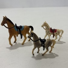 Lot 3 Vintage Hard Plastic Horses Equestrian Horse Toys Figurines
