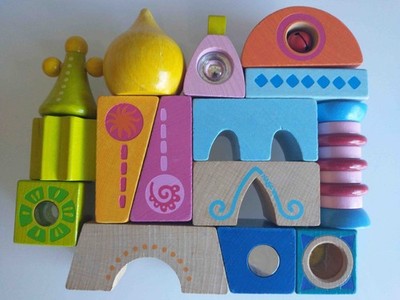 Rare HABA Cordoba Sensory Blocks 15 piece Set Made in Germany Waldorf Montessori