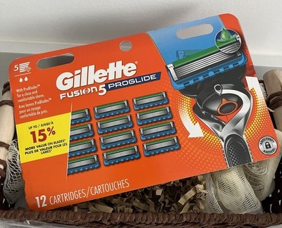 Gillette Fusion5 Proglide Razor Blade Refills   12 Cartridges   NEW Sealed!