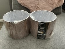 Lampenschirm Bling Home Sweet Home Taupe 18 Cm Durchmesser NEU OVP